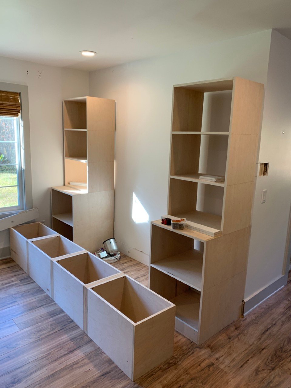 Desk Wall System with IKEA Door Faces Ana White